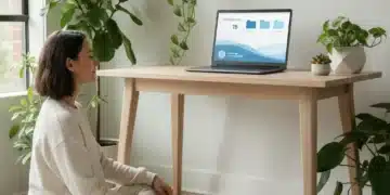 Digital Decluttering 2026: Reclaim Your Focus & Clear Your Mind Person with clear mind at organized digital workspace 2026