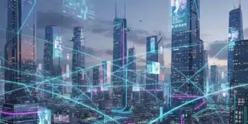 The Transformative Power of 5G: Daily Life, Connectivity, and 2026 Outlook Futuristic cityscape with glowing 5G network connections and smart devices.