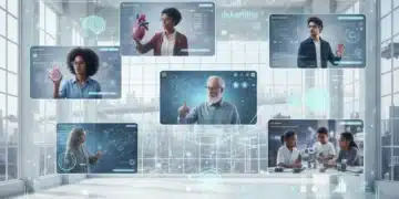 Personalized Digital Learning: 6 Platforms to Watch in 2026 Futuristic interface for personalized digital learning showing diverse learners and adaptive content
