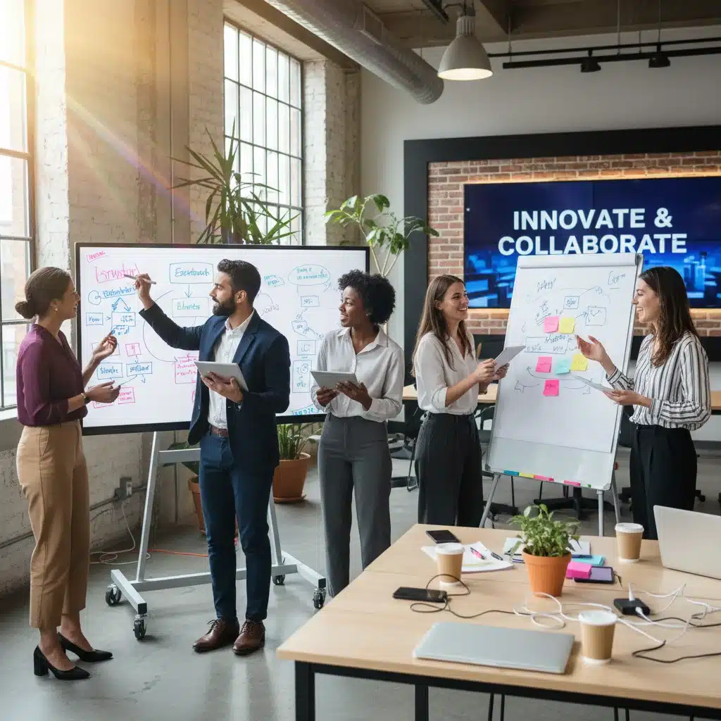 Gig economy professionals collaborating in a co-working space, fostering community and skill development.