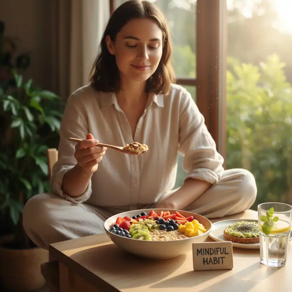 Healthy breakfast promoting mindful eating and daily well-being