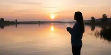 Reclaim Your Time: Beat the Always-On Culture & Gain 2 Hours Daily Person enjoying sunrise, symbolizing reclaimed time and work-life balance