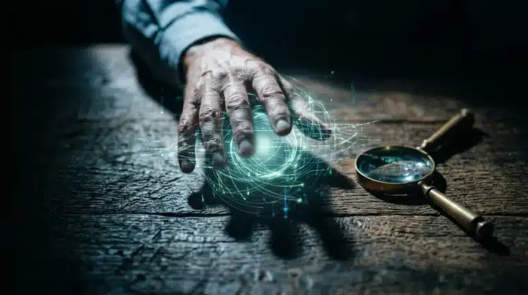 A hand interacting with a glowing, intricate network of digital data streams, symbolizing the rapid and interconnected nature of modern cultural shifts and their impact on daily life and social dynamics.