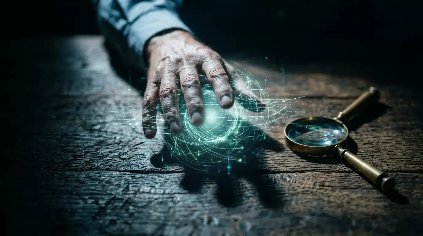 A hand interacting with a glowing, intricate network of digital data streams, symbolizing the rapid and interconnected nature of modern cultural shifts and their impact on daily life and social dynamics.