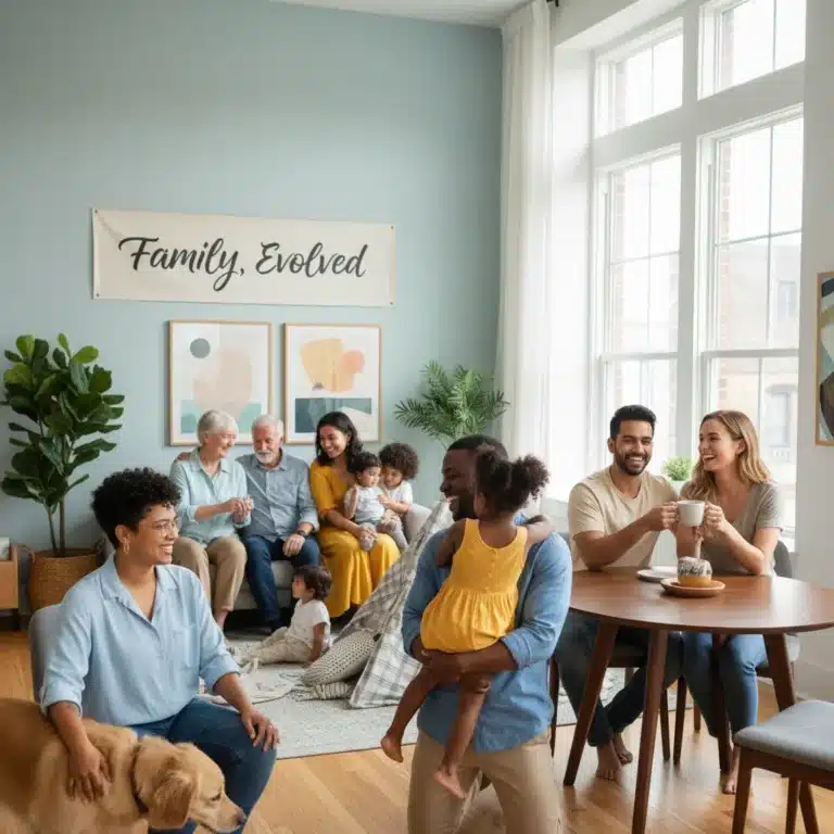 Diverse families reflecting modern U.S. household structures 2026